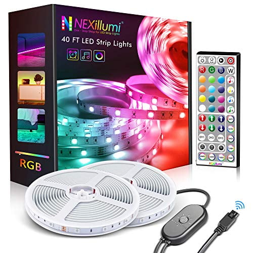 Room Decoration 75 ft LED Lights for Bedroom Nexillumi LED Strip Lights with Remote and Music Sync SMD5050 RGB LED Light Strip for Christmas 75Ft APP+Remote+Mic+3-Button Switch Room Decoration 75 ft LED Lights for Bedroom Nexillumi LED Strip Lights with Remote and Music Sync SMD5050 RGB LED Light Strip for Christmas 75Ft APP+Remote+Mic+3-Button Switch
